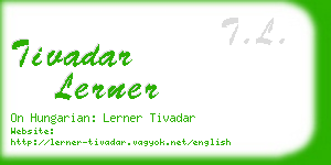 tivadar lerner business card